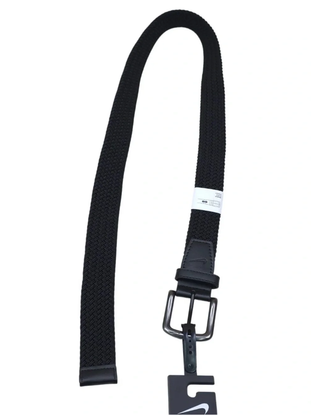 Nike Men’s Black Woven Belt with Matte Buckle